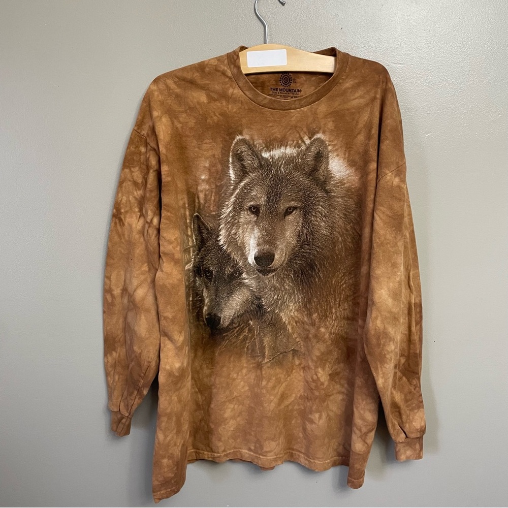The Mountain Wolf Long Sleeve Crew Neck Men's XL Brown - Picture 1 of 6
